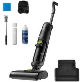 Aspirapolvere lavapavimenti Eureka NEW400 in funzione su pavimento in legno