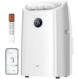 Condizionatore portatile per camera da letto silenzioso DREO 10000 BTU smart nero e grigio