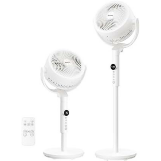 Ventilatore a piantana SONGMICS bianco con oscillazione 3D e telecomando